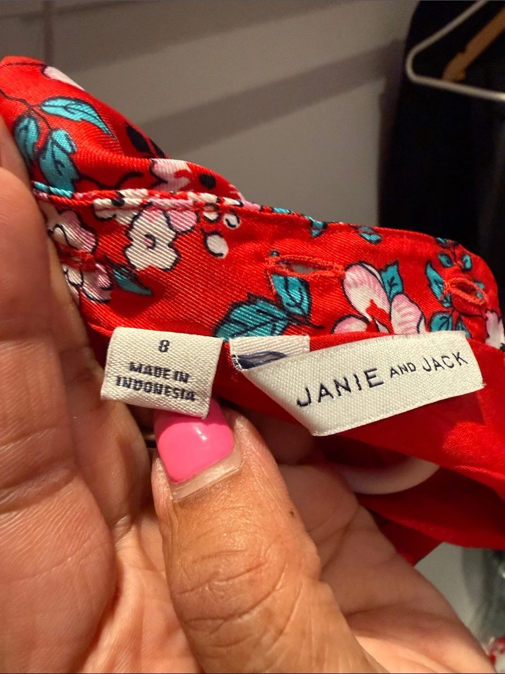 Janie and Jack Red Floral Button-Front Top, romper and floral shorts